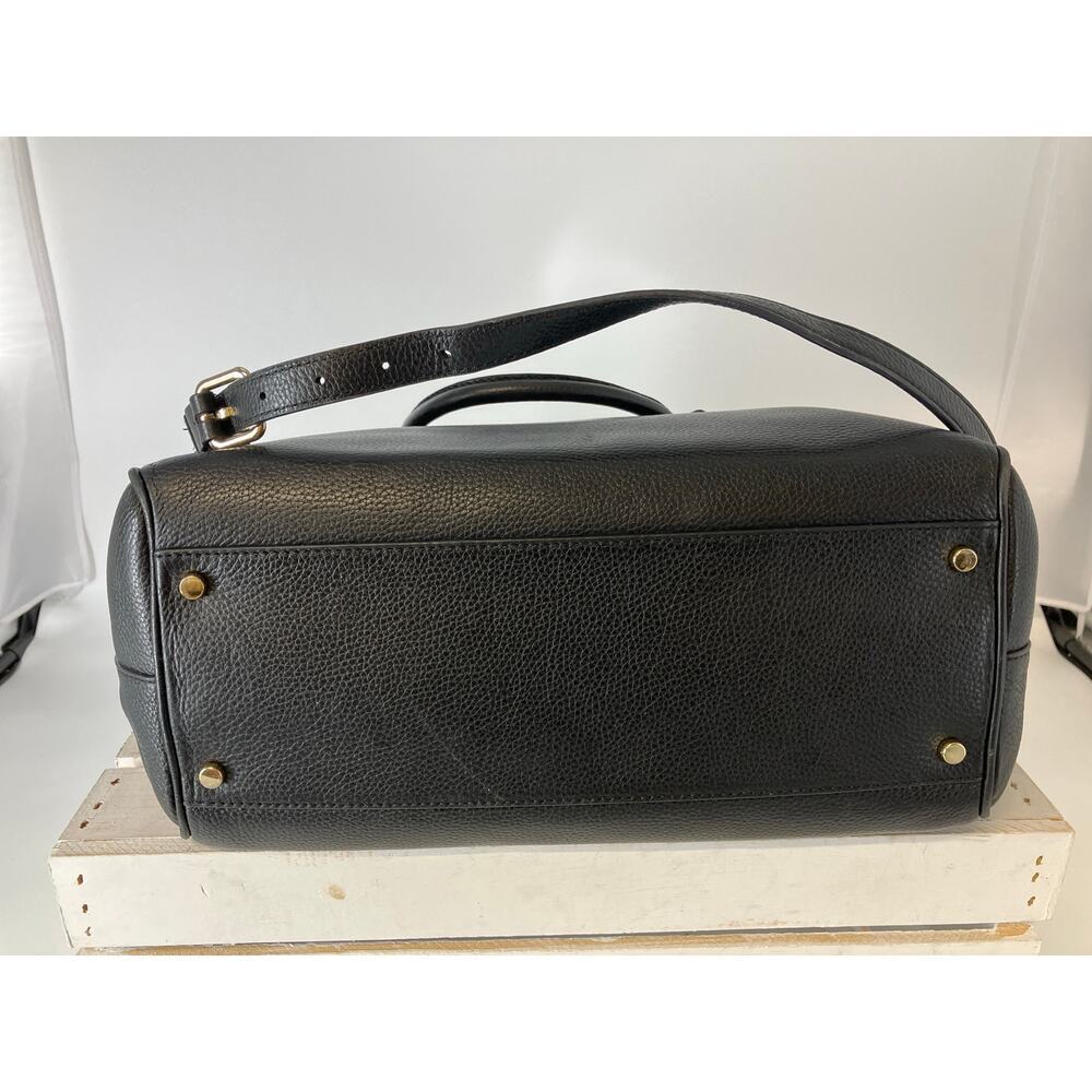 KATE SPADE LARGE BLACK PEBLED LEATHER WOMENS SHOULDER BAG - Picture 6 of 16